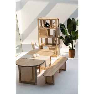 Bibliothèque en rotin en bois Lima - Product Image 6