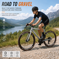 Vélo de gravier en aluminium 700C, 27 vitesses, frein à disque, cadre rigide 700x32C, vélo de tourisme tout-terrain, vente en gros OEM