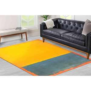 Tapis imprimé en 3D inspiré de Mark Rothko, décoration moderne antidérapante, avec tapis à poils doux - Product Image 4
