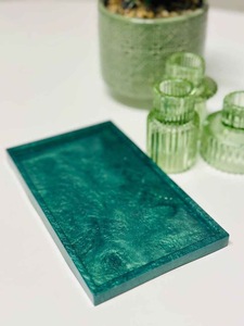 ถาดเรซิ่นตกแต่งหลากสี ของตกแต่งบ้าน ถาดเรซิ่นทรงสี่เหลี่ยมคุณภาพสูง - Product Image 3