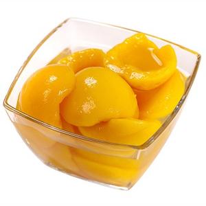sweet canned yellow peach halves in syrup 6xa10