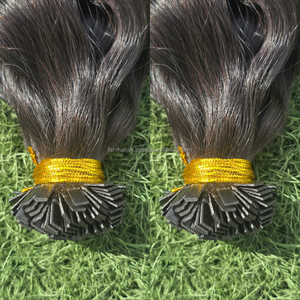 20" Luxury Flat Tip 5x8mm Keratins Hair Extensions 100% Human Cuticle Aligned Virgin Remy Hair 12a Grade Perm-Ready Curly - Product Image 5