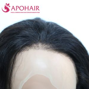 Extensions de cheveux Remy vietnamiens de haute qualité 13x6 perruque frontale avec Kinky Straight couleur noire Premium Human Hairgrade - Product Image 3