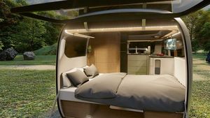 Remorque de camping-car hybride entièrement tout-terrain EcoCampor de 15 pieds nouveau matériau <span class=keywords><strong>avec</strong></span> suspension indépendante pour <span class=keywords><strong>lit</strong></span> <span class=keywords><strong>superposé</strong></span> pour le voyage - Product Image 3
