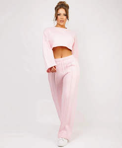 Ensemble survêtement femme 2 pièces en coton personnalisé, haut à capuche, léger, tendance, logo personnalisé - Product Image 1