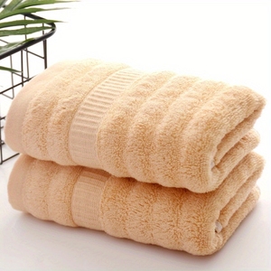 Juego de Toallas de Baño y Cara de Felpa de Coral Duraderas de Alta Calidad, Suaves, Absorbentes, de Secado Rápido, de Algodón, con Logotipo, Color Sólido, Personalizadas, Gruesas, para Adultos - Product Image 5