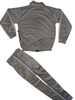 Traje de Pantalón y Chaqueta de Invierno Unisex de Talla Grande, Transpirable, de Secado Rápido, con Estampado de Bloques de Color, con Cierre, Grueso, Antiolor, para Fitness