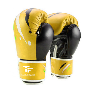 Gants de boxe en cuir de style professionnel personnalisés de 10 oz avec fermeture auto-agrippante pour entraînement sur sac de frappe, sparring et kickboxing - Product Image 2