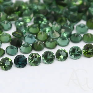 Piedra preciosa suelta facetada de forma redonda pequeña de turmalina verde de alta calidad para la fabricación de joyas a precio de fábrica - Product Image 2