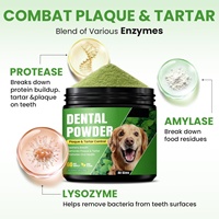 Poudre dentaire BLUE WHALE pour chiens et chats, supplément enzymatique et probiotique, haleine fraîche, contrôle de la plaque dentaire et du tartre, soins bucco-dentaires pour toutes les races, OEM