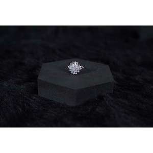 NOVAMART Fine Silverings 925 Sterling Gem Envy <b>Silver</b> <b>Ring</b> Fashionable Hip-Hop Style Gold Rhodium Plating Inlaid <b>Cross</b> Number fo - Product Image 1