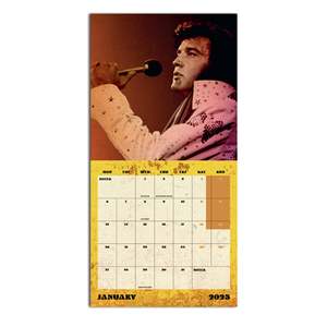 Calendario de Pared de la Colección Leyendas de la Música de Elvis Presley 2025 - Product Image 1