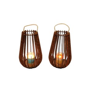 Portacandele, candelabro, appesa decorativa in legno 2'