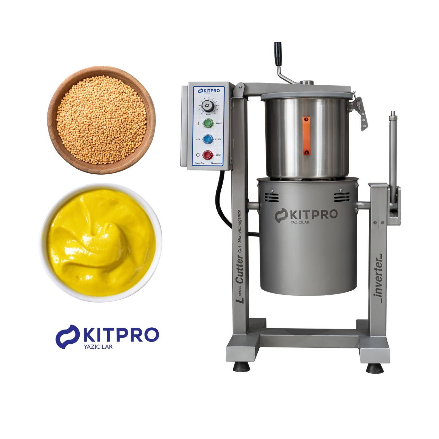 PRECISION ENGINEERED HIGH-ACCURACY 20 LITER VARIABLE SPEED COMMERCIAL FOOD PROCESSOR for WATER VEGETABLES FRUIT 2-YEAR WARRANTY
