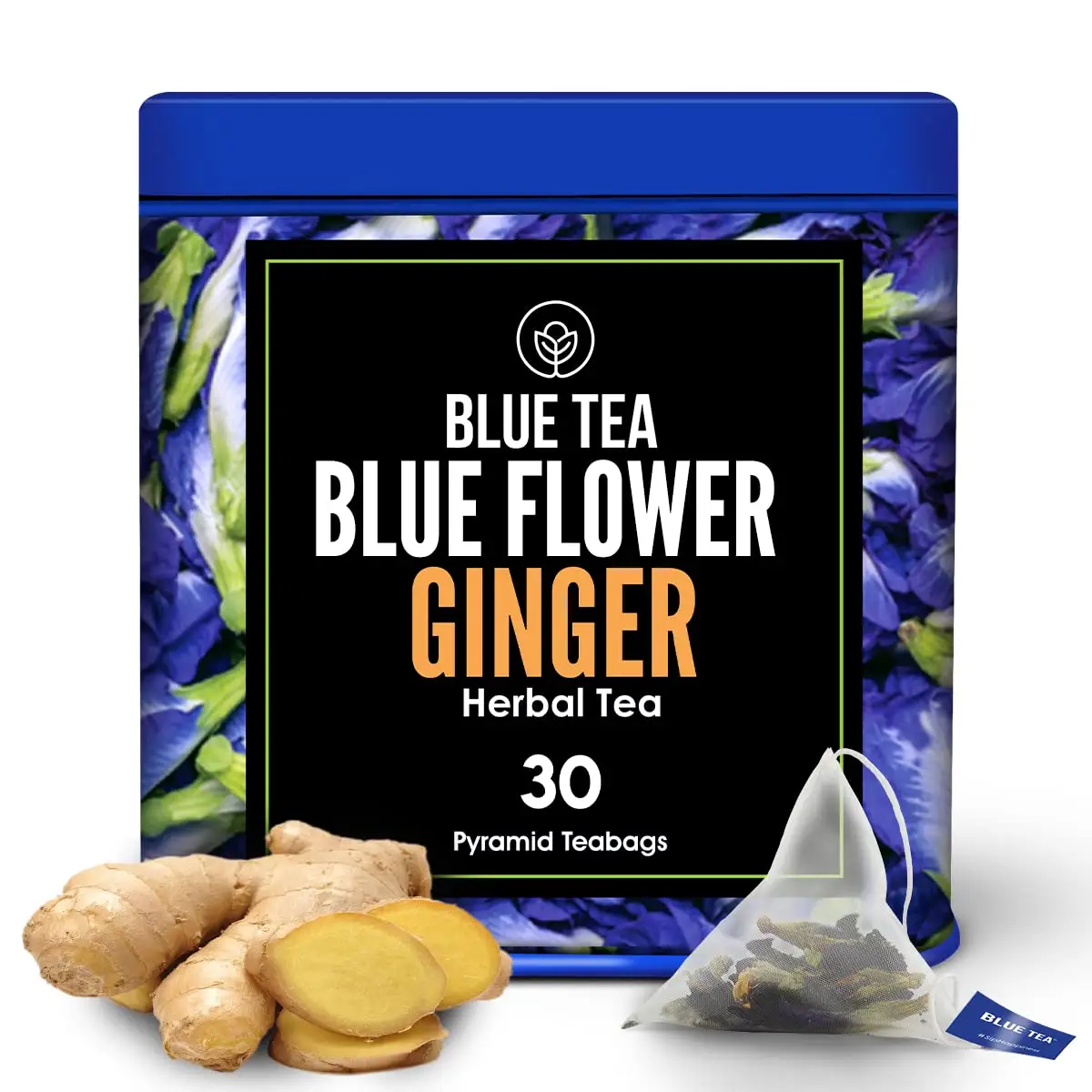 Fleurs de pois papillon à base de plantes naturelles gingembre 30 sachets de thé fleur bleue pour la santé thé sans caféine fabricant fournisseur en Inde