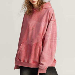 Sudaderas Casuales de Invierno para Mujer, Lavado Ácido, con Capucha, Transpirables, de Poliéster/Algodón, Servicio OEM, Alta Calidad, Precio al por Mayor - Product Image 3