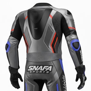 Traje de Motociclismo de Cuero para Hombre, Traje de Carreras de Motociclismo Protector de Alta Calidad, Trajes de Cuero de Motociclismo de la Mejor Calidad - Product Image 4