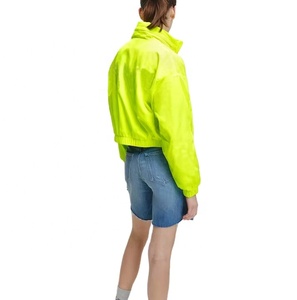 2025 personalizado ligero recortado cremallera Oversize Fit mujer chaqueta cortavientos Casual moda correr de talla grande chaqueta transpirable - Product Image 2