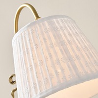 Lampe de travail vintage en or avec oeillet plissé et abat-jour réglable pour bureau, chevet ou coiffeuse