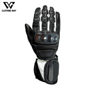 New Full <b>Finger</b> Custom Logo Touch Screen Leather Motorbike Gloves Breathable Waterproof Protective Riding Gloves - Product Image 5