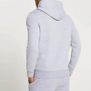 Sweat à capuche polaire 100 % coton pour homme, grande taille, style vintage, délavé à l'acide, avec patchs et design évasé, logo personnalisé - Product Image 4