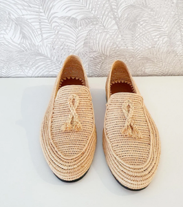 รองเท้าผู้ชาย Raffia รองเท้าโลฟเฟอร์ผู้ชายรองเท้าแตะผู้ชายทำมือรองเท้าผู้ชายโมร็อกโก - Product Image 1