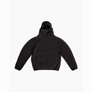 Couverture à capuche Sherpa décontractée pour hommes personnalisable personnalisée avec logo brodé vente en gros de toutes les couleurs basiques coton mélangé - Product Image 2