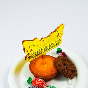 Adorno de Pastel Acrílico Colorido, Personalizado, Moderno, Transparente, Elegante, Decoración para Fiestas, Suministros Duraderos y Personalizados - Product Image 6