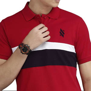 Venta al por mayor de algodón de primera calidad para camisetas de polo de talla grande estilo casual con contraste de color transpirable mejor material - Product Image 5