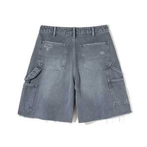 Shorts en jean décontractés pour homme, coupe slim, séchage rapide, couleur unie, 100% coton, dernières ventes 2025 - Product Image 6