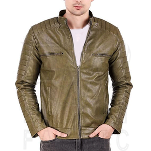 Disponible en el precio más vendido Chaqueta de cuero para hombre 100% Chaquetas de cuero de lona completamente personalizadas - Product Image 2