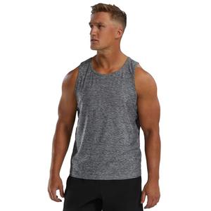 Camiseta sin mangas para correr personalizada para hombre, chaleco de cuello redondo anticontracción de secado rápido, tejido de punto para culturismo y deportes informales - Product Image 1