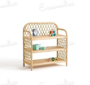Estante de almacenamiento de bambú hecho a mano para baño, estante de pie para suelo, decoración del hogar, estante organizador natural, novedad - Product Image 2