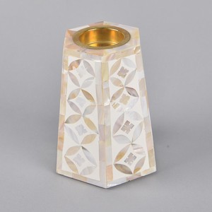 Quemador de incienso con incrustaciones de hueso, vela con Pilar de medkan mubkhar hecho en ietham - Product Image 2