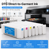 Cartouche d'encre pigmentée DTG compatible Goosam 600ML pour imprimante textile Epson Surecolor F2000 F2100 F2130 F2140 F2150 F2160