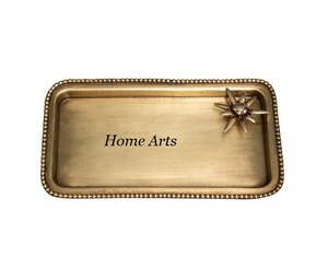 Ustensiles de cuisine de la plus haute qualité plateau de service alimentaire en acier inoxydable couleur or collations plateau de service par Home Arts - Product Image 6