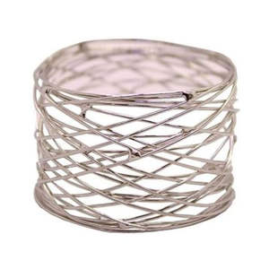 Anneau de serviette en métal de qualité supérieure, design filaire, décoration de table d'hôtel, utilisation pour les hôtels, les mariages - Product Image 1