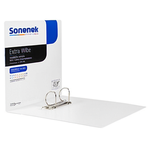 Anillas de Encuadernación Soennecken Extra Anchas de 50 mm, de Polipropileno Blanco, para DIN A4, 2 Anillas, Mecanismo D - Product Image 2
