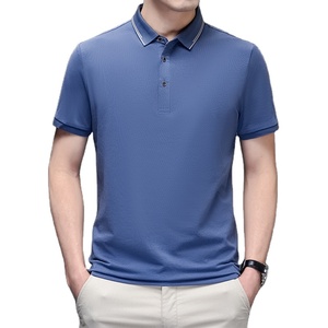 Polos de algodón 100% personalizados al por mayor para hombre, camisetas de golf de manga corta con diseño liso a rayas y logotipo bordado - Product Image 6