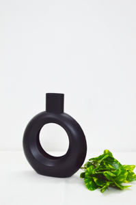 Vantage Hierro forjado Venta caliente Negro Mesa Jarrones Metal Recubierto de polvo Antiguo Nuevo aspecto Premium Hogar/Boda Decoración Jarrones - Product Image 5