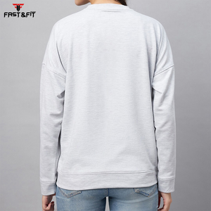 Alta calidad 100% algodón casual streetwear Drop Shoulder figuras transpirable ecológico sudaderas de punto mujeres sudadera - Product Image 2