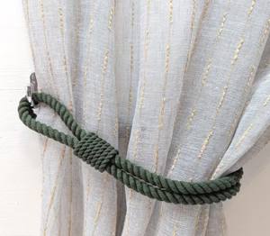 Sujetador de Cortinas, Amarre de Cuerda de Algodón Verde Oscuro para Interiores Naturales y Rústicos - Product Image 1