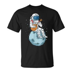 Camiseta de Astronauta Tocando Mandolina, Música Country Bluegrass, Producto Promocional - Product Image 1