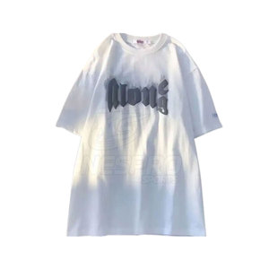 Vente directe d'usine hommes bouffée imprimé tricoté T-Shirts 100% coton léger surdimensionné respirant écologique - Product Image 1