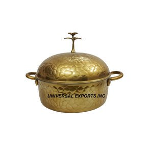 Wooden Sticker Design Hotpot Excellent Quality Handmade Casserole Classic Stylish Wholesale Metal <b>Food</b> <b>Warmer</b> - Product Image 3