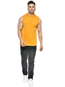 Débardeur à capuche sans manches pour hommes, gilet de musculation et d'exercice physique - Product Image 4