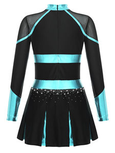 Uniforme de Animadoras Estilo All-Star para Niñas, Diseño Moderno, Estampado con Pedrería, Conjunto Corto 100% Poliéster, Personalizable, Top de Entrenamiento - Product Image 5