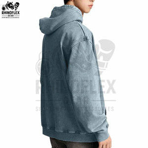 Sweat-shirts à lavage acide de haute qualité, imperméables, en coton mélangé et polaire, design personnalisé, couleur unie, streetwear pour adultes - Product Image 3