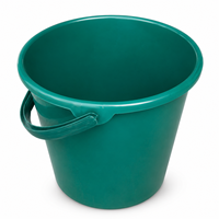 Seau en plastique multifonctionnel de 5 L avec poignée de transport, seau de nettoyage ménager réutilisable pour la salle de bain, la cuisine, le jardin et l'usage quotidien