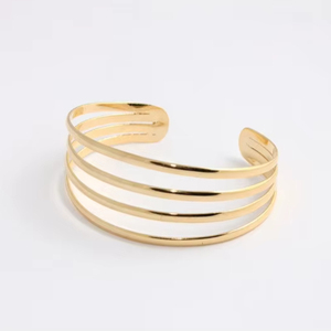 Fabriqué à la main 100% pur laiton Floral Designer large manchette Bracelet réglable Bracelet cadeau pour maman - Product Image 1